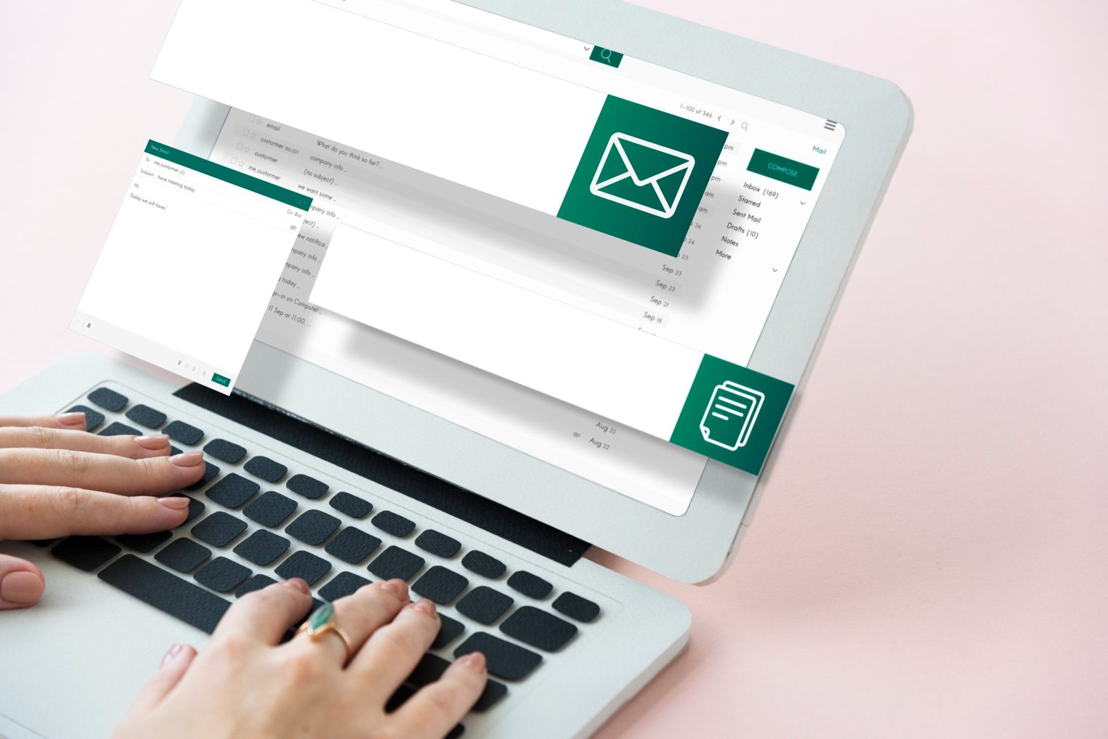 Example of an email newsletter layout.