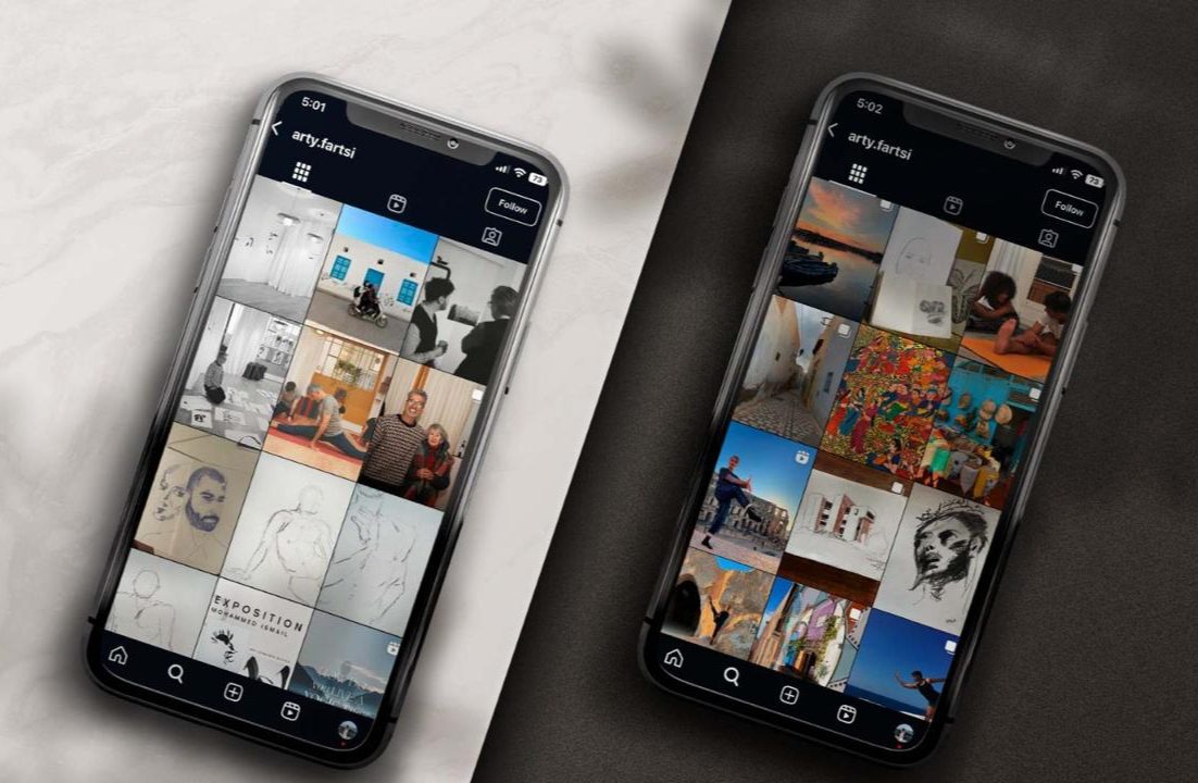 Page Instagram mêlant art et lifestyle dans le cadre d’un personal branding.