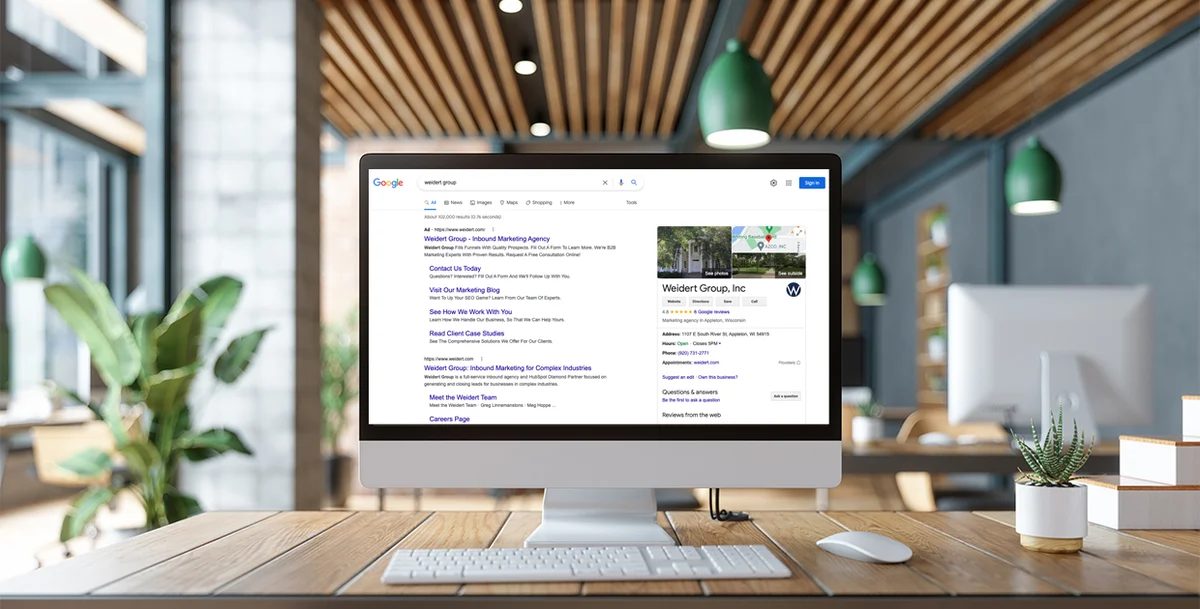 Screenshot of a Google My Business profile.