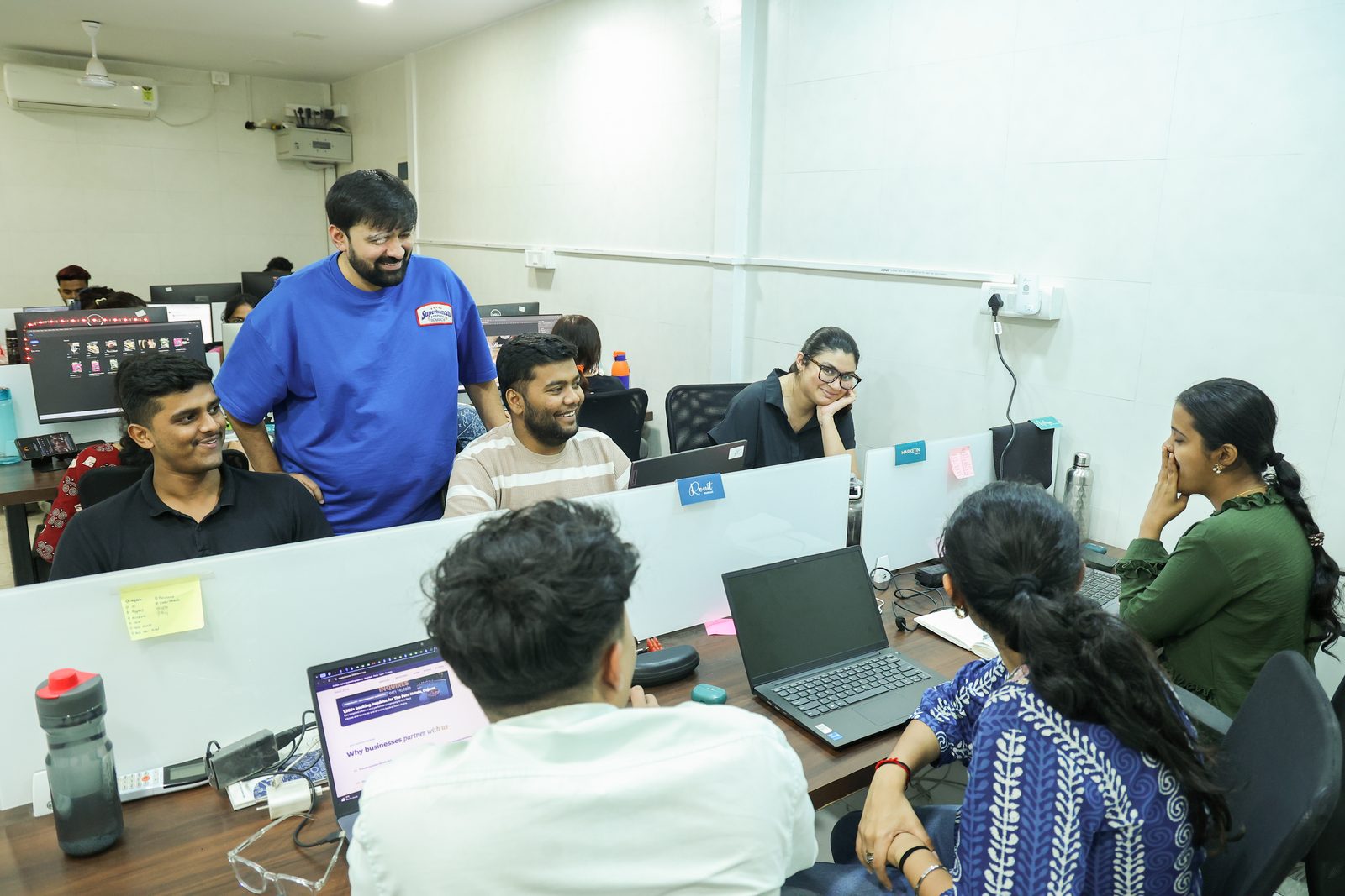 The MarketinCrew crew at work on the Mumbai floor